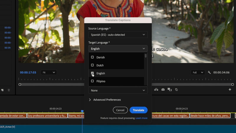 彩神vllAdobe推出Premiere Pro252 AI驱动可翻译27种语言字幕(图3)